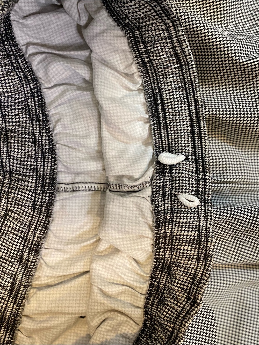 Men's Micro-Check Grey Dress Pants with Elastic Waist - Picture 4 of 9